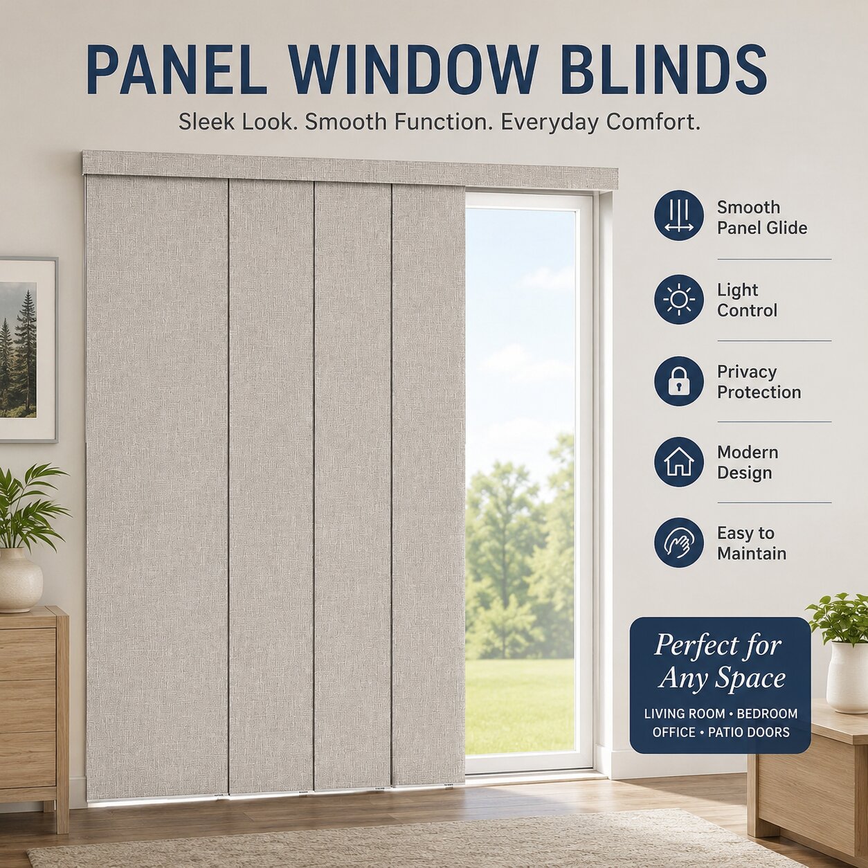 Block Sun, Add Privacy, and Cover Any Sliding Door — No Custom Order Needed. $107.90
