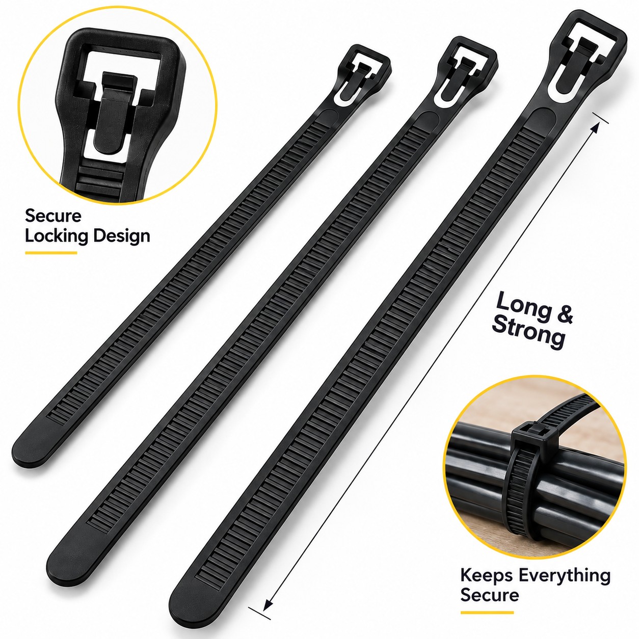 Reusable releasable cable ties — $5.99