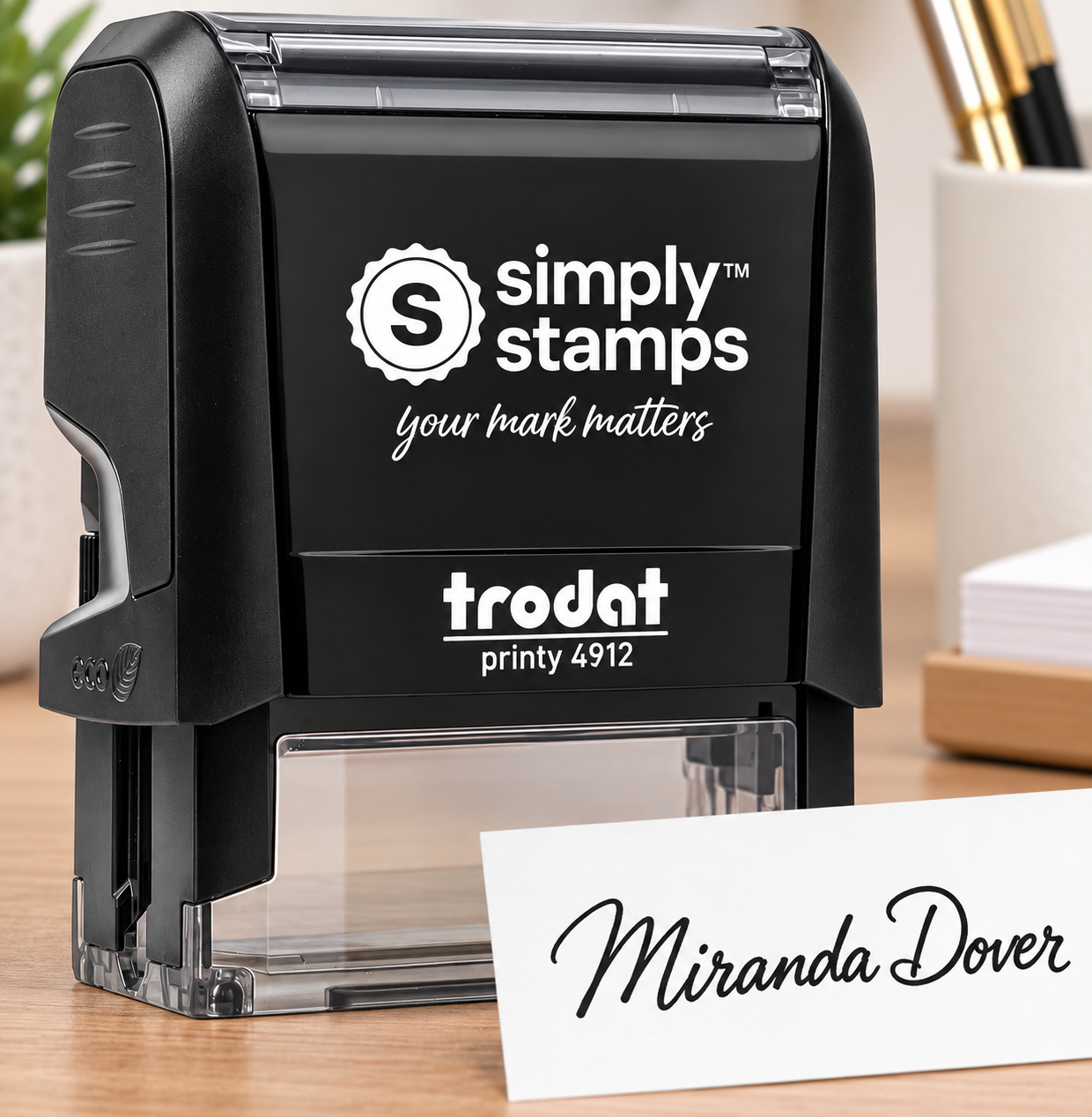Stop signing the same name over and over — use a personalized self-inking signature stamp — $11.95